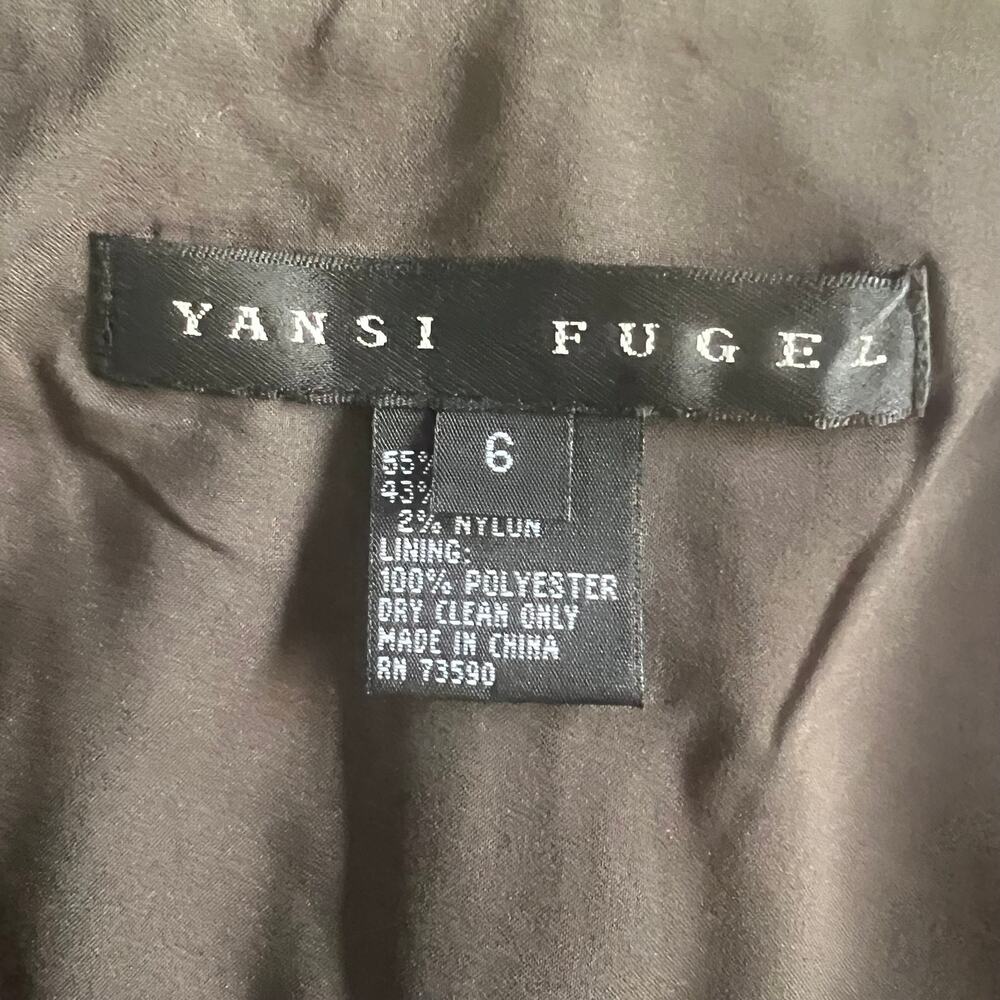 Yansi Fugel Tweed Wool Skirt Size 6 – Green Blue Lace Hem Flared Midi Retro - Picture 4 of 9